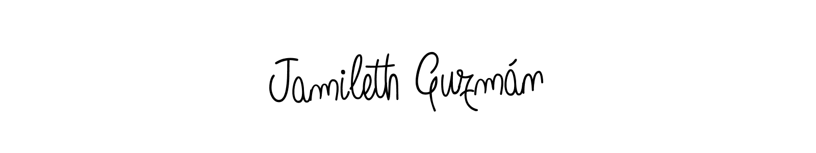 Use a signature maker to create a handwritten signature online. With this signature software, you can design (Angelique-Rose-font-FFP) your own signature for name Jamileth Guzmán. Jamileth Guzmán signature style 5 images and pictures png