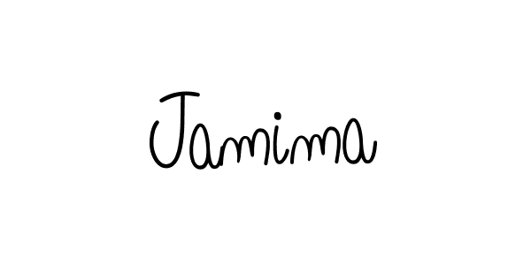 Make a beautiful signature design for name Jamima. With this signature (Angelique-Rose-font-FFP) style, you can create a handwritten signature for free. Jamima signature style 5 images and pictures png