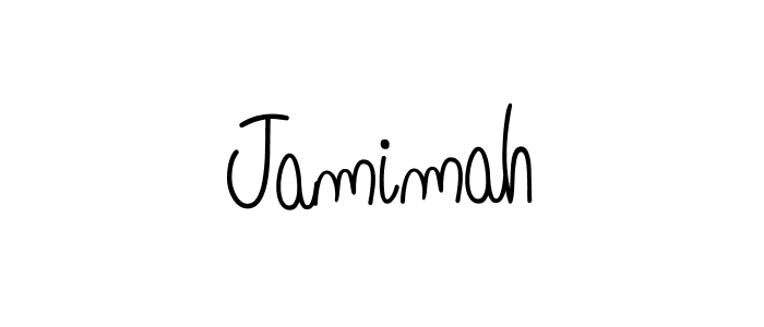 The best way (Angelique-Rose-font-FFP) to make a short signature is to pick only two or three words in your name. The name Jamimah include a total of six letters. For converting this name. Jamimah signature style 5 images and pictures png