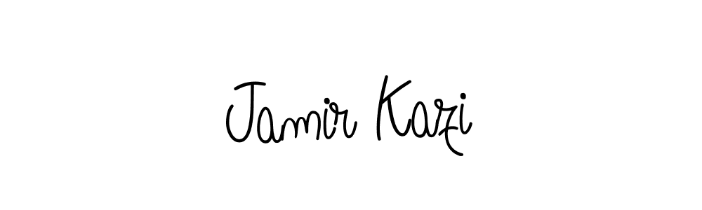 if you are searching for the best signature style for your name Jamir Kazi. so please give up your signature search. here we have designed multiple signature styles  using Angelique-Rose-font-FFP. Jamir Kazi signature style 5 images and pictures png