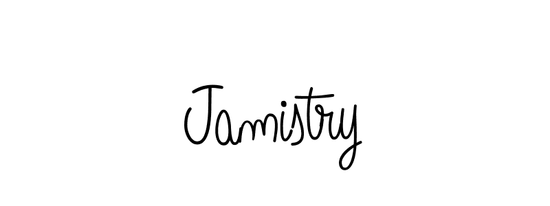 You should practise on your own different ways (Angelique-Rose-font-FFP) to write your name (Jamistry) in signature. don't let someone else do it for you. Jamistry signature style 5 images and pictures png