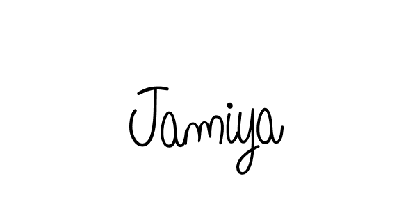 You should practise on your own different ways (Angelique-Rose-font-FFP) to write your name (Jamiya) in signature. don't let someone else do it for you. Jamiya signature style 5 images and pictures png