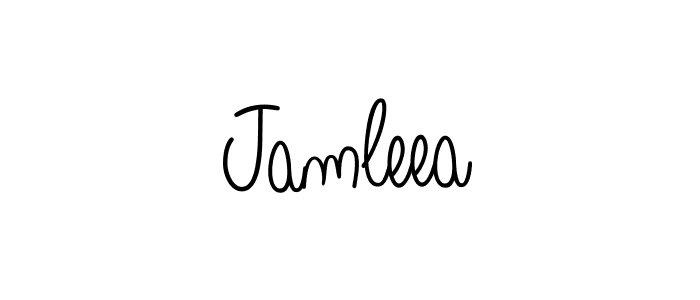 Make a beautiful signature design for name Jamleea. With this signature (Angelique-Rose-font-FFP) style, you can create a handwritten signature for free. Jamleea signature style 5 images and pictures png