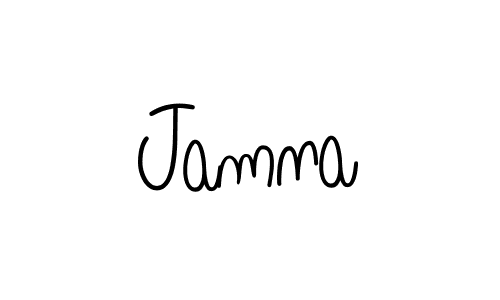 Design your own signature with our free online signature maker. With this signature software, you can create a handwritten (Angelique-Rose-font-FFP) signature for name Jamna. Jamna signature style 5 images and pictures png