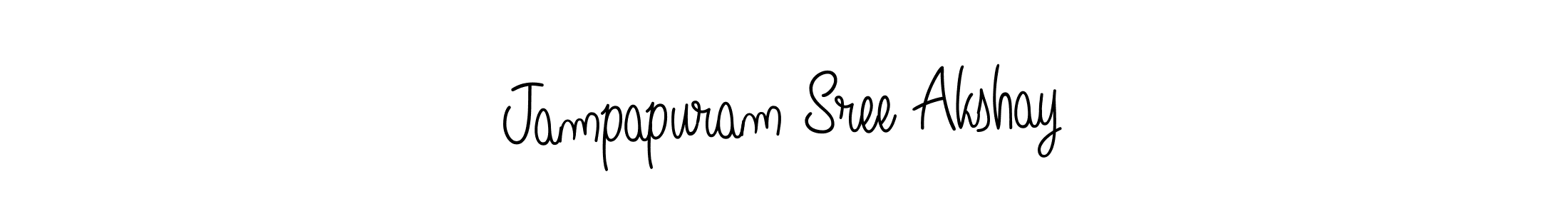 You should practise on your own different ways (Angelique-Rose-font-FFP) to write your name (Jampapuram Sree Akshay) in signature. don't let someone else do it for you. Jampapuram Sree Akshay signature style 5 images and pictures png