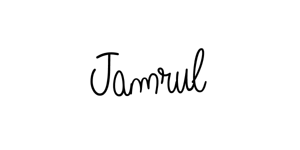 How to make Jamrul name signature. Use Angelique-Rose-font-FFP style for creating short signs online. This is the latest handwritten sign. Jamrul signature style 5 images and pictures png