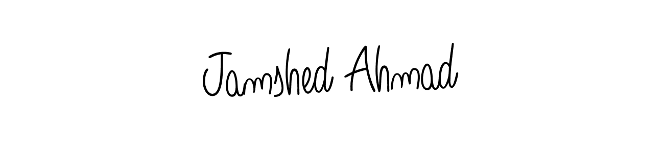 Use a signature maker to create a handwritten signature online. With this signature software, you can design (Angelique-Rose-font-FFP) your own signature for name Jamshed Ahmad. Jamshed Ahmad signature style 5 images and pictures png