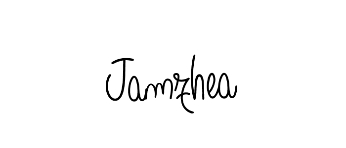 Create a beautiful signature design for name Jamzhea. With this signature (Angelique-Rose-font-FFP) fonts, you can make a handwritten signature for free. Jamzhea signature style 5 images and pictures png