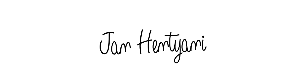Jan Hentyani stylish signature style. Best Handwritten Sign (Angelique-Rose-font-FFP) for my name. Handwritten Signature Collection Ideas for my name Jan Hentyani. Jan Hentyani signature style 5 images and pictures png