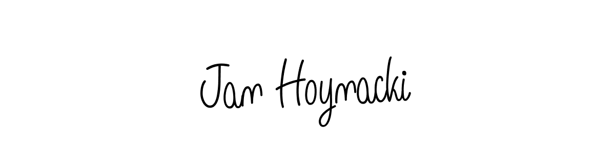 Make a beautiful signature design for name Jan Hoynacki. With this signature (Angelique-Rose-font-FFP) style, you can create a handwritten signature for free. Jan Hoynacki signature style 5 images and pictures png