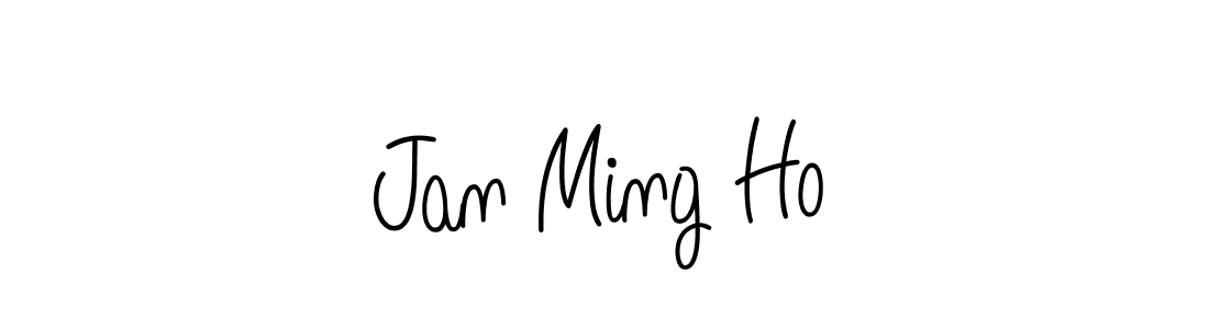 Use a signature maker to create a handwritten signature online. With this signature software, you can design (Angelique-Rose-font-FFP) your own signature for name Jan Ming Ho. Jan Ming Ho signature style 5 images and pictures png