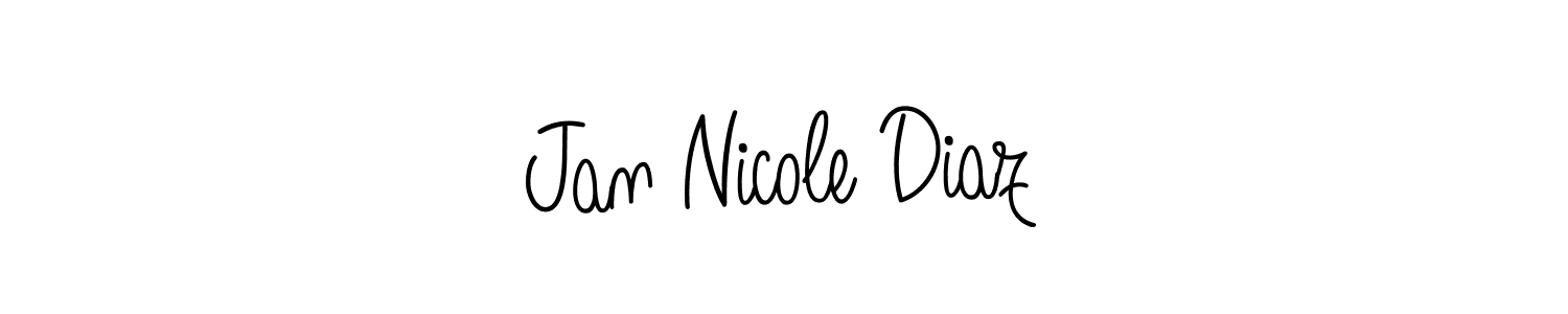 Use a signature maker to create a handwritten signature online. With this signature software, you can design (Angelique-Rose-font-FFP) your own signature for name Jan Nicole Diaz. Jan Nicole Diaz signature style 5 images and pictures png