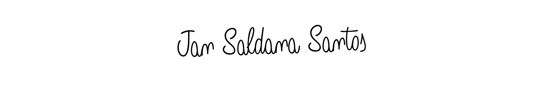 The best way (Angelique-Rose-font-FFP) to make a short signature is to pick only two or three words in your name. The name Jan Saldana Santos include a total of six letters. For converting this name. Jan Saldana Santos signature style 5 images and pictures png