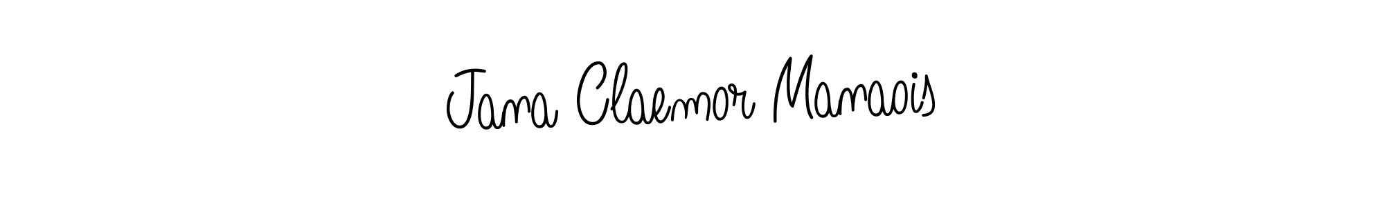 Make a beautiful signature design for name Jana Claemor Manaois. With this signature (Angelique-Rose-font-FFP) style, you can create a handwritten signature for free. Jana Claemor Manaois signature style 5 images and pictures png