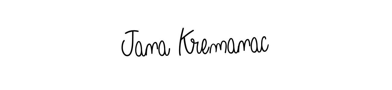 Jana Kremanac stylish signature style. Best Handwritten Sign (Angelique-Rose-font-FFP) for my name. Handwritten Signature Collection Ideas for my name Jana Kremanac. Jana Kremanac signature style 5 images and pictures png