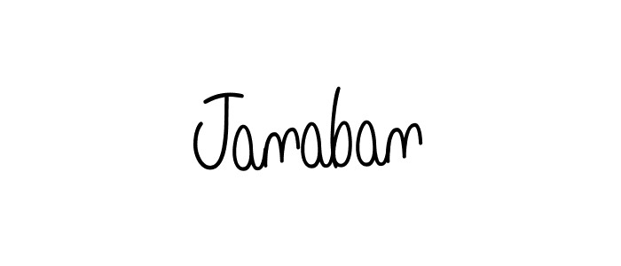 You should practise on your own different ways (Angelique-Rose-font-FFP) to write your name (Janaban) in signature. don't let someone else do it for you. Janaban signature style 5 images and pictures png