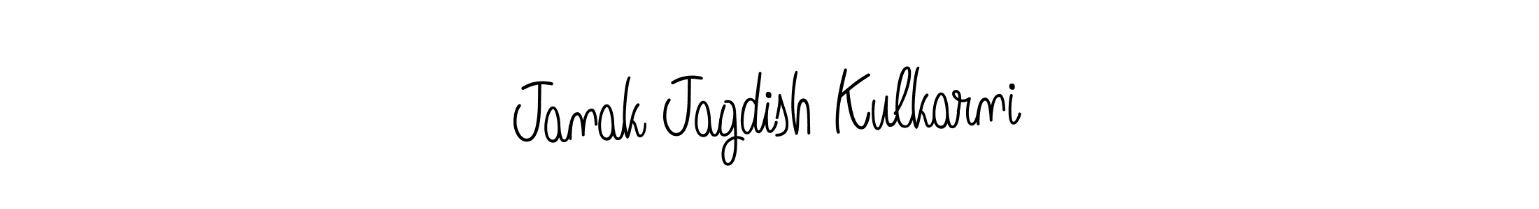 You should practise on your own different ways (Angelique-Rose-font-FFP) to write your name (Janak Jagdish Kulkarni) in signature. don't let someone else do it for you. Janak Jagdish Kulkarni signature style 5 images and pictures png