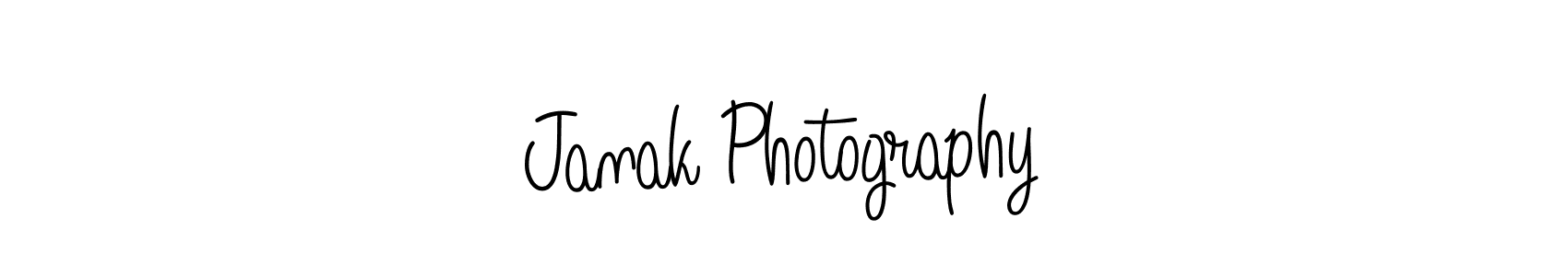 Make a beautiful signature design for name Janak Photography. With this signature (Angelique-Rose-font-FFP) style, you can create a handwritten signature for free. Janak Photography signature style 5 images and pictures png