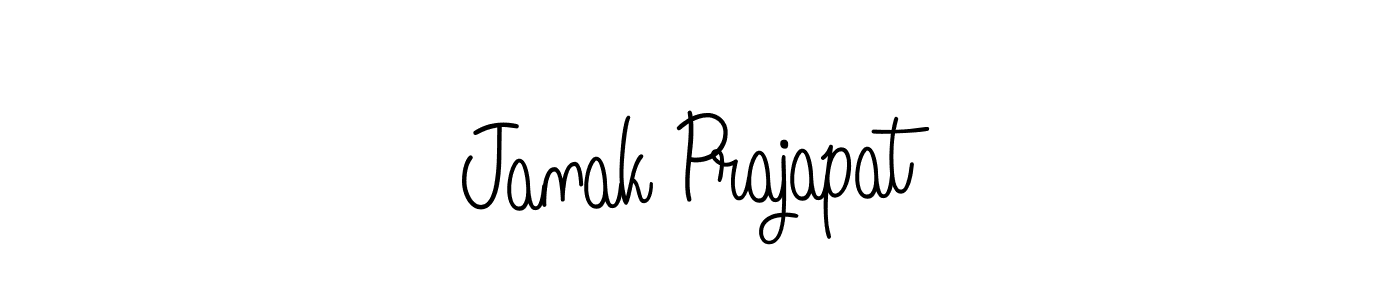 You should practise on your own different ways (Angelique-Rose-font-FFP) to write your name (Janak Prajapat) in signature. don't let someone else do it for you. Janak Prajapat signature style 5 images and pictures png