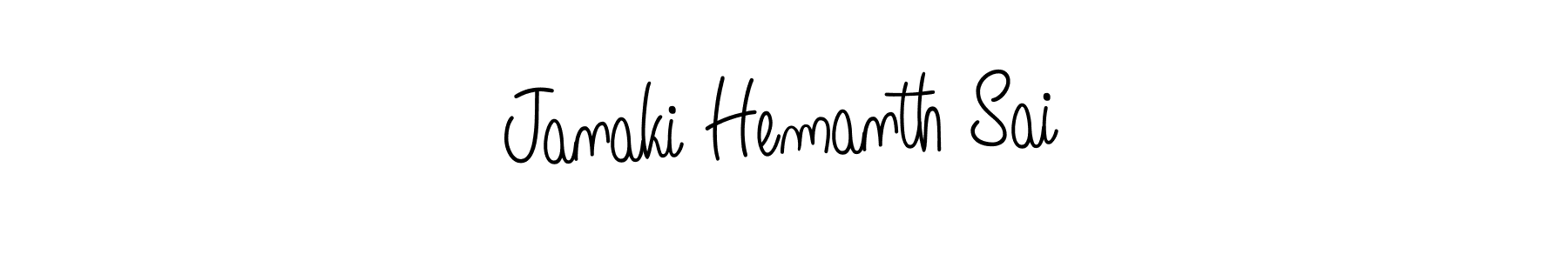 The best way (Angelique-Rose-font-FFP) to make a short signature is to pick only two or three words in your name. The name Janaki Hemanth Sai include a total of six letters. For converting this name. Janaki Hemanth Sai signature style 5 images and pictures png