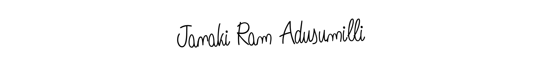 Create a beautiful signature design for name Janaki Ram Adusumilli. With this signature (Angelique-Rose-font-FFP) fonts, you can make a handwritten signature for free. Janaki Ram Adusumilli signature style 5 images and pictures png