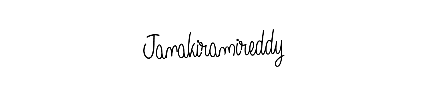 The best way (Angelique-Rose-font-FFP) to make a short signature is to pick only two or three words in your name. The name Janakiramireddy include a total of six letters. For converting this name. Janakiramireddy signature style 5 images and pictures png