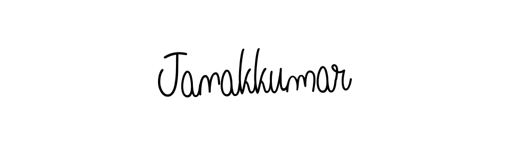 Make a beautiful signature design for name Janakkumar. With this signature (Angelique-Rose-font-FFP) style, you can create a handwritten signature for free. Janakkumar signature style 5 images and pictures png