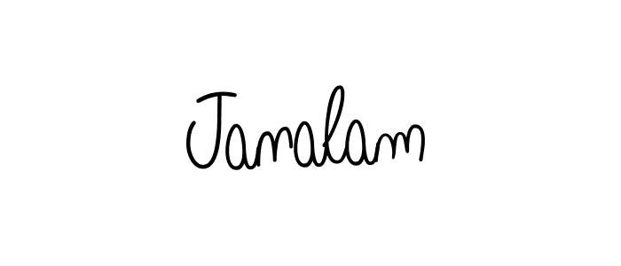 Design your own signature with our free online signature maker. With this signature software, you can create a handwritten (Angelique-Rose-font-FFP) signature for name Janalam. Janalam signature style 5 images and pictures png