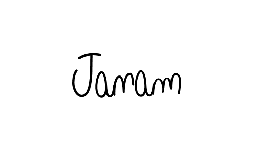 Janam stylish signature style. Best Handwritten Sign (Angelique-Rose-font-FFP) for my name. Handwritten Signature Collection Ideas for my name Janam. Janam signature style 5 images and pictures png