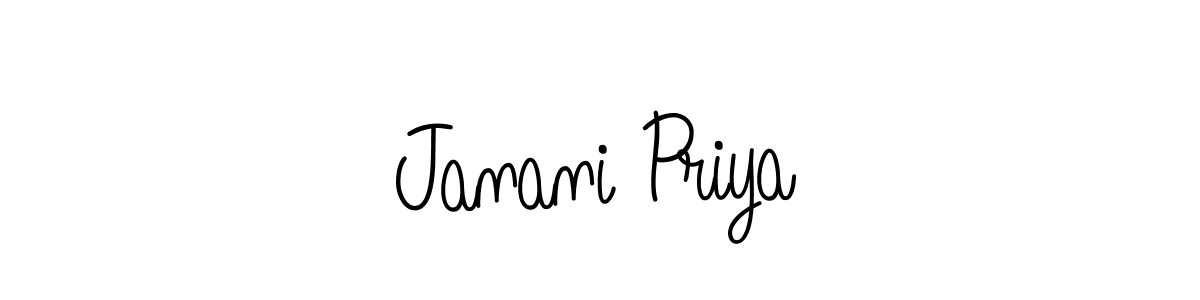 You can use this online signature creator to create a handwritten signature for the name Janani Priya. This is the best online autograph maker. Janani Priya signature style 5 images and pictures png