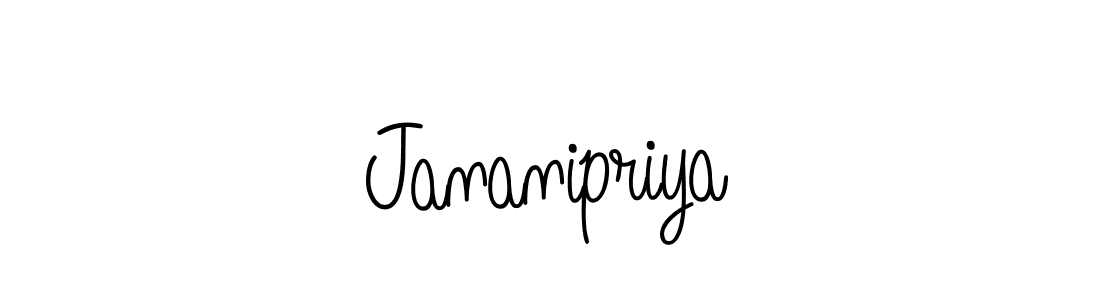 How to make Jananipriya signature? Angelique-Rose-font-FFP is a professional autograph style. Create handwritten signature for Jananipriya name. Jananipriya signature style 5 images and pictures png