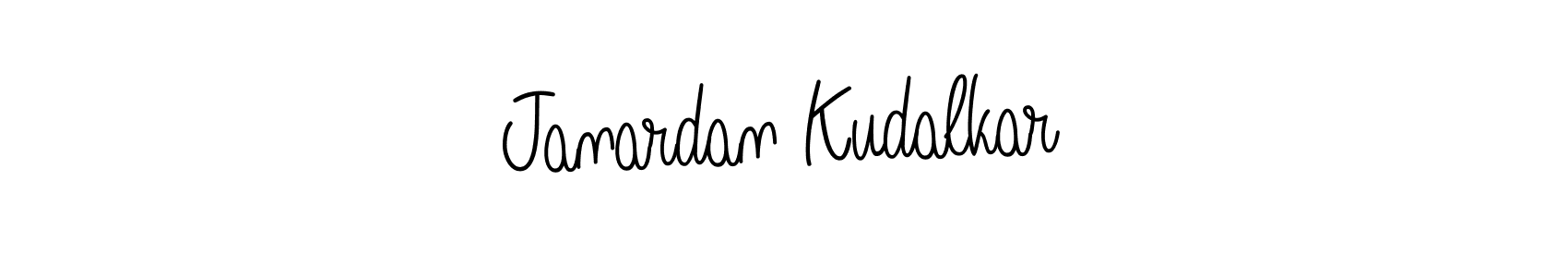 You should practise on your own different ways (Angelique-Rose-font-FFP) to write your name (Janardan Kudalkar) in signature. don't let someone else do it for you. Janardan Kudalkar signature style 5 images and pictures png
