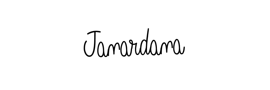 Use a signature maker to create a handwritten signature online. With this signature software, you can design (Angelique-Rose-font-FFP) your own signature for name Janardana. Janardana signature style 5 images and pictures png