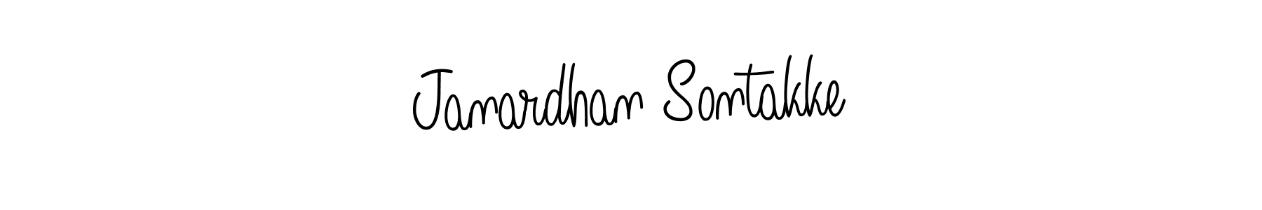 Create a beautiful signature design for name Janardhan Sontakke. With this signature (Angelique-Rose-font-FFP) fonts, you can make a handwritten signature for free. Janardhan Sontakke signature style 5 images and pictures png