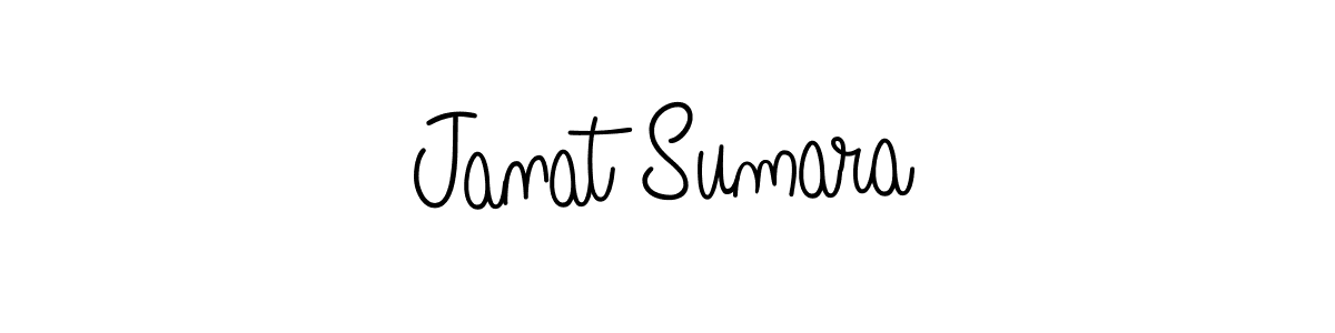 Use a signature maker to create a handwritten signature online. With this signature software, you can design (Angelique-Rose-font-FFP) your own signature for name Janat Sumara. Janat Sumara signature style 5 images and pictures png
