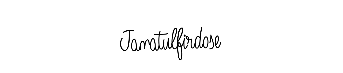 Also we have Janatulfirdose name is the best signature style. Create professional handwritten signature collection using Angelique-Rose-font-FFP autograph style. Janatulfirdose signature style 5 images and pictures png