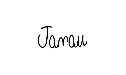 You should practise on your own different ways (Angelique-Rose-font-FFP) to write your name (Janau) in signature. don't let someone else do it for you. Janau signature style 5 images and pictures png