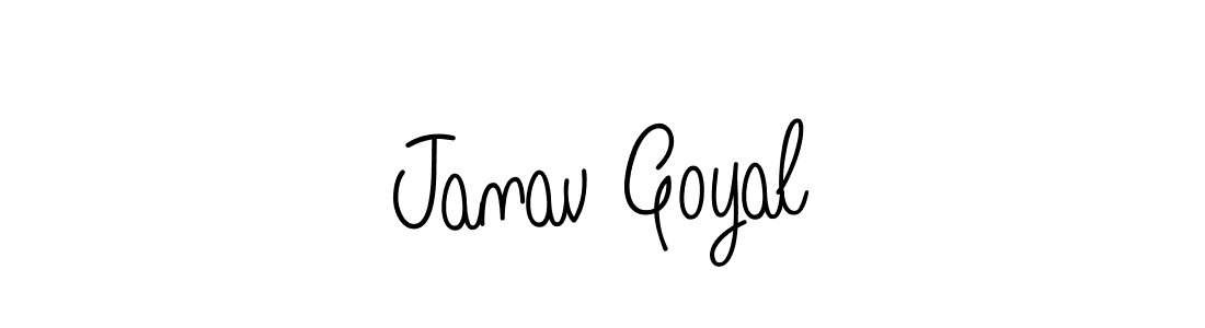 Janav Goyal stylish signature style. Best Handwritten Sign (Angelique-Rose-font-FFP) for my name. Handwritten Signature Collection Ideas for my name Janav Goyal. Janav Goyal signature style 5 images and pictures png