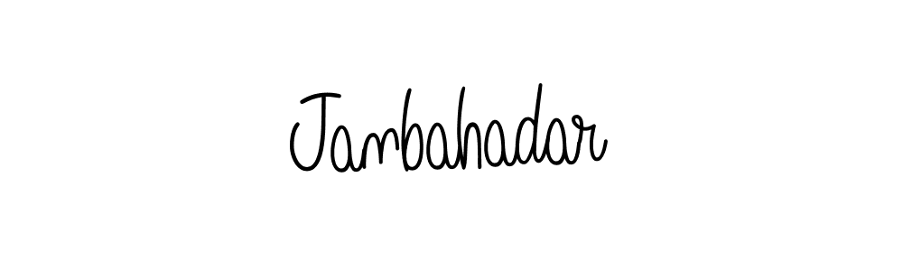 The best way (Angelique-Rose-font-FFP) to make a short signature is to pick only two or three words in your name. The name Janbahadar include a total of six letters. For converting this name. Janbahadar signature style 5 images and pictures png