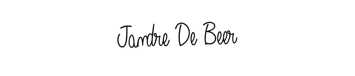 The best way (Angelique-Rose-font-FFP) to make a short signature is to pick only two or three words in your name. The name Jandre De Beer include a total of six letters. For converting this name. Jandre De Beer signature style 5 images and pictures png