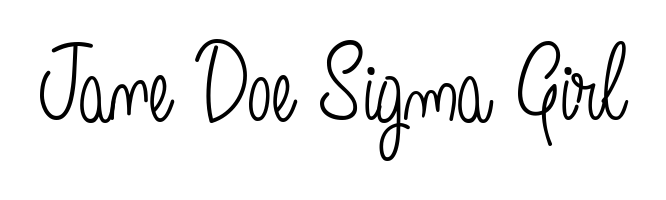 It looks like you need a new signature style for name Jane Doe Sigma Girl. Design unique handwritten (Angelique-Rose-font-FFP) signature with our free signature maker in just a few clicks. Jane Doe Sigma Girl signature style 5 images and pictures png