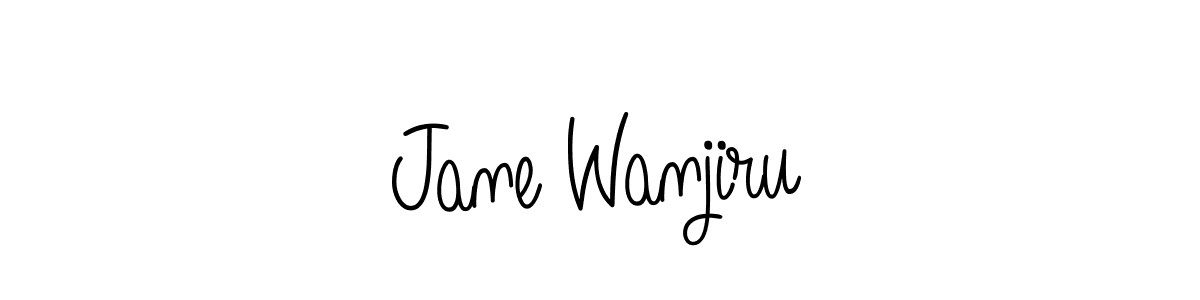 Use a signature maker to create a handwritten signature online. With this signature software, you can design (Angelique-Rose-font-FFP) your own signature for name Jane Wanjiru. Jane Wanjiru signature style 5 images and pictures png