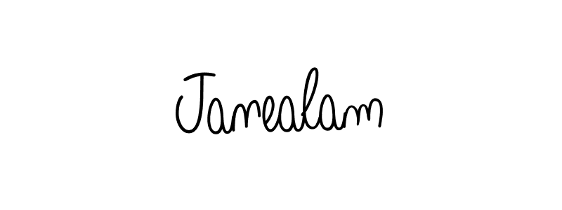 Use a signature maker to create a handwritten signature online. With this signature software, you can design (Angelique-Rose-font-FFP) your own signature for name Janealam. Janealam signature style 5 images and pictures png
