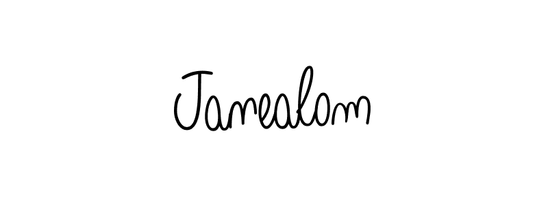 Make a beautiful signature design for name Janealom. With this signature (Angelique-Rose-font-FFP) style, you can create a handwritten signature for free. Janealom signature style 5 images and pictures png