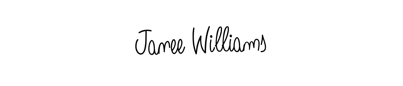 How to make Janee Williams signature? Angelique-Rose-font-FFP is a professional autograph style. Create handwritten signature for Janee Williams name. Janee Williams signature style 5 images and pictures png