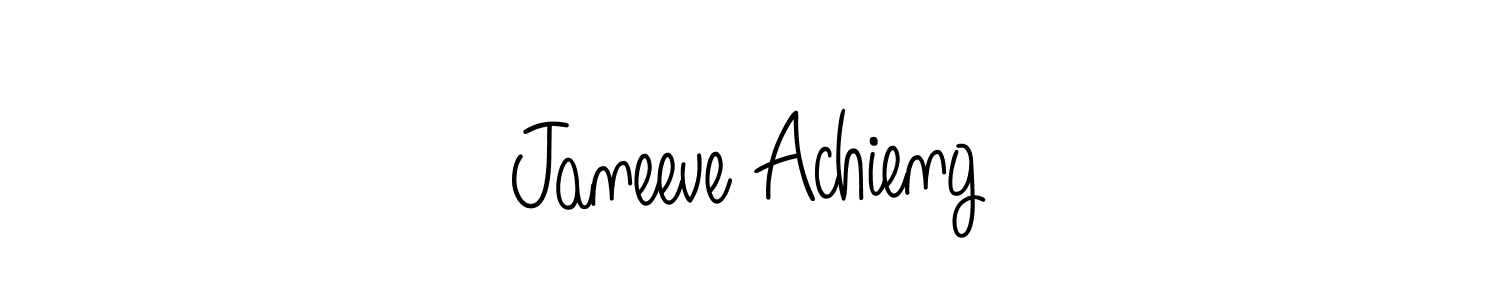 How to Draw Janeeve Achieng signature style? Angelique-Rose-font-FFP is a latest design signature styles for name Janeeve Achieng. Janeeve Achieng signature style 5 images and pictures png