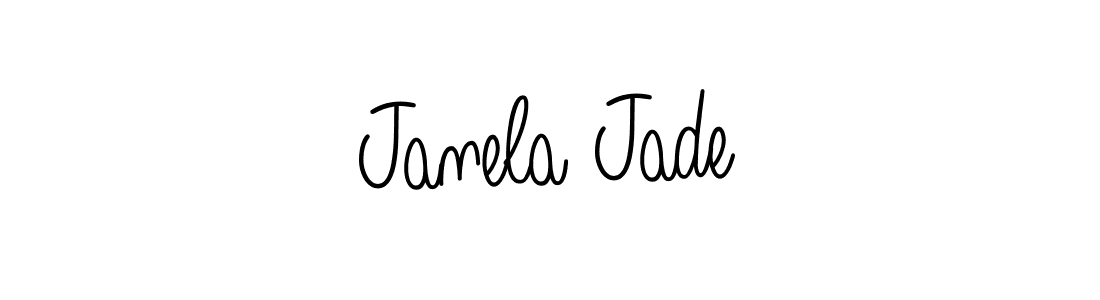 You should practise on your own different ways (Angelique-Rose-font-FFP) to write your name (Janela Jade) in signature. don't let someone else do it for you. Janela Jade signature style 5 images and pictures png