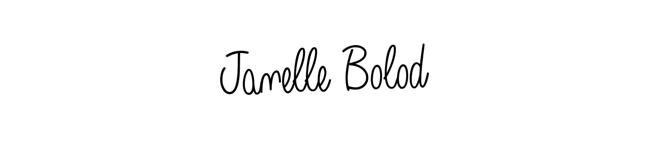 How to make Janelle Bolod name signature. Use Angelique-Rose-font-FFP style for creating short signs online. This is the latest handwritten sign. Janelle Bolod signature style 5 images and pictures png