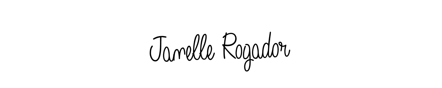 Design your own signature with our free online signature maker. With this signature software, you can create a handwritten (Angelique-Rose-font-FFP) signature for name Janelle Rogador. Janelle Rogador signature style 5 images and pictures png