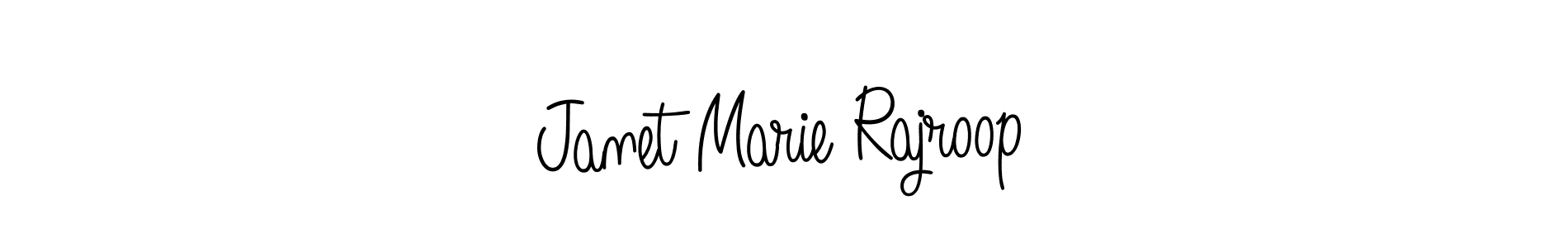 How to Draw Janet Marie Rajroop signature style? Angelique-Rose-font-FFP is a latest design signature styles for name Janet Marie Rajroop. Janet Marie Rajroop signature style 5 images and pictures png